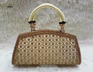 New Design Indian Bridal Evening Ladies Shopping Handmade Ethnic Traditional <b>Handbag</b> Clutch Purse Stone Embroidery Designer - Product Image 5