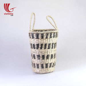 Bolsa de playa de paja tejida a mano, hecha de algas naturales de Vietnam/algas marinas, venta al por mayor - Product Image 2