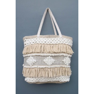 Bolsos de Mano de Algodón Tejido Marroquí HILTEX para Mujer, con Cierre de Cremallera y Forro, Estilo Bohemio, para Yoga y Viajes - Product Image 1