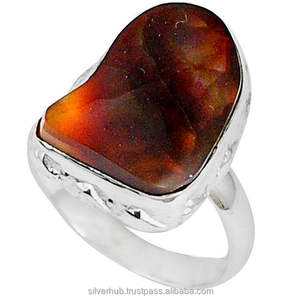 แหวนเงินแท้ 925 ประดับด้วยพลอยไฟเม็กซิกัน งานแฮนด์เมดสุดฮอต - Product Image 1