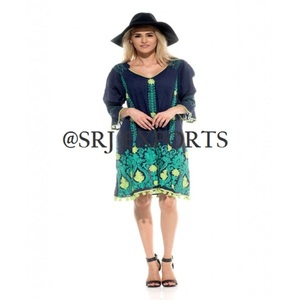 Vestido Corto Tipo Túnica para Mujer, con Mangas de Campana con Volantes Bordados Imperiales, de Secado Rápido, Sexy y Atractivo, Gran Venta OEM 2026 - Product Image 6