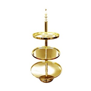 WEDDING BRASS <b>3</b> <b>TIER</b> <b>CAKE</b> <b>STAND</b> LAXURY QUALITY BRASS <b>3</b> <b>TIER</b> <b>CAKE</b> <b>STAND</b> HOME DECORATION <b>CAKE</b> <b>STAND</b> - Product Image 3
