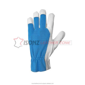 Gants de travail et d'assemblage en cuir de chèvre de qualité supérieure, EPI EN388, protection des mains, doux et lisses, 10 pouces, niveau d'impact 2 - Product Image 5