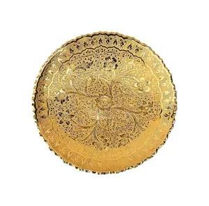 ของขวัญโลหะและหัตถกรรม Handmade ทองเหลืองชุบตกแต่งชามลายนูน Designs ผู้ผลิตขายส่ง - Product Image 1
