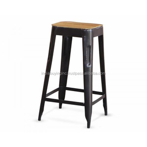 Taburete de Metal negro de estilo industrial Vintage de alta calidad para el hogar, oficina, restaurante, Bar y hoteles, taburete de cocina - Product Image 2