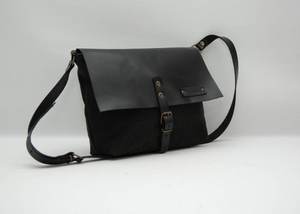 Conception ouverte dames sac à main de haute qualité toile Patchwork en cuir véritable sac femmes ciré toile Messenger sac LHB 0067 - Product Image 4