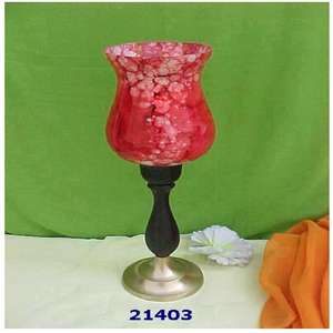 Lampe en laiton et verre rouge fabriquée à la main pour vaisselle de table salon chambre chevet coin lampe de nuit - Product Image 2