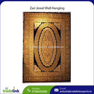 Zari decoración del hogar colgante de pared Zari bordado con joyas de piedras semipreciosas estilo clásico para sala de estar Oficina - Product Image 4