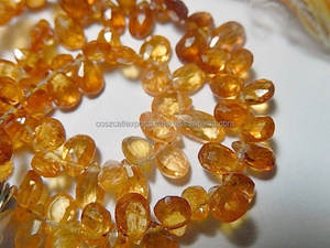 Perles de brin de pierres précieuses briolette poire à facettes de qualité supérieure perles de pierre specolite - Product Image 4