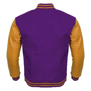 2025 haute qualité Varsity Letterman Baseball veste pour hommes américain laine corps manches peau de vache pour l'hiver à faible coût pas cher prix - Product Image 4