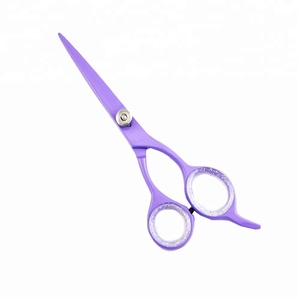 กรรไกรตัดผมมืออาชีพ หลายสีรุ้ง พลาสมา น้ำเงินและม่วง อุปกรณ์จัดแต่งทรงผมขั้นสูงสุด เคลือบพิเศษ - Product Image 4