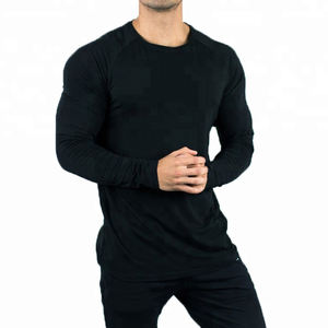 T-shirt à manches longues en coton à impression personnalisée T-shirt à manches longues coupe ajustée pour hommes fabriqué par fifo sports - Product Image 1