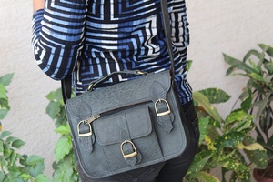 กระเป๋าสะพายข้างทรงคนส่งเอกสารทำมือหนังแท้ - Product Image 3