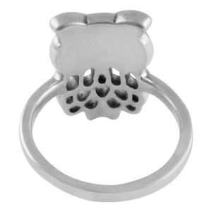 Bague en argent sterling 925 classique de style hibou pour mariage - Exportateur de bijoux en gros - Product Image 4