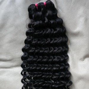 Super venta en la parte superior vietnamita Real extensión del pelo Remy humano doble dibujado sin procesar pelo virgen tejido rizado - Product Image 2