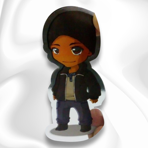 Pegatina Redonda de Vinilo Personalizada Divertida de 3.5 Pulgadas con Impresión Ks, Resistente al Agua para Exteriores, con Diseño de Pistolas y Café para Uso Decorativo en Días Festivos - Product Image 6