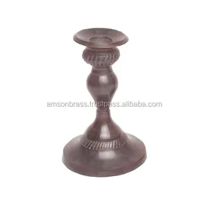 Metal Aluminium Dark Bronze Finished Pillar Candle Holder for Church & Dining Room High Quality Metal Candle Stand