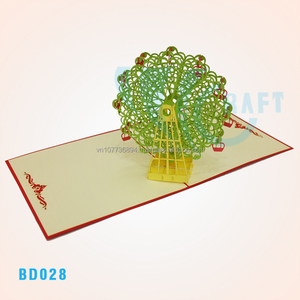Ferris Big 3D Pop Up Carte À La Main Du Vietnam Artisanat Papier Artisanat Cadeaux Artisanat Top Tendance Découpé Au Laser - Product Image 1