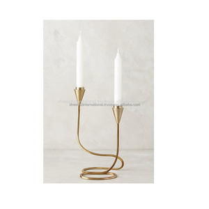 Modern Golden Metal Rotary <b>Candlestick</b> Stand for Home Hotels Restaurants Christmas Table Decorative Candle Holder - Product Image 1