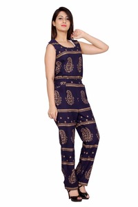 Trendy Latest Casual Office Jumpsuit Dark Blue Nueva colección Ropa de Apparels Collection - Product Image 4
