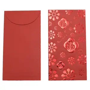 2024 Ano novo chinês & Festival da Primavera quente personalizado hot stamping vermelho pacote vermelho papel envelopes dinheiro envelope sorte dinheiro pacote