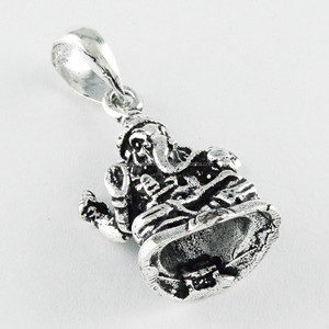 Seigneur Ganesha a oxydé les bijoux pendentifs en argent sterling 925 en argent sterling - Product Image 2