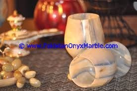 Verres à vin en onyx sculptés à la main, décoration élégante en pierre pour cadeaux pour les amateurs de vin - Product Image 6