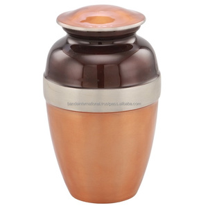 Urnes de crémation en Aluminium Double couleur, prix bas, vente en gros, urnes de cendres indiennes pour la crémation - Product Image 1