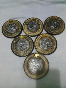 New designs handicraft Brass Inlay Wooden round <b>Incense</b> Stick fragrance <b>cone</b> Holder and Ash Catcher - Product Image 6