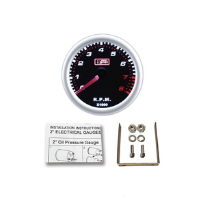 Medidor de RPM analógico con pantalla LED blanca de lente ahumada de 52mm - Product Image 3