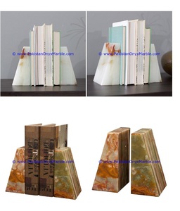 ที่กั้นหนังสือรูปสามเหลี่ยมออนิกซ์ ของตกแต่งโต๊ะทำงาน ของขวัญแปลกใหม่ - Product Image 1