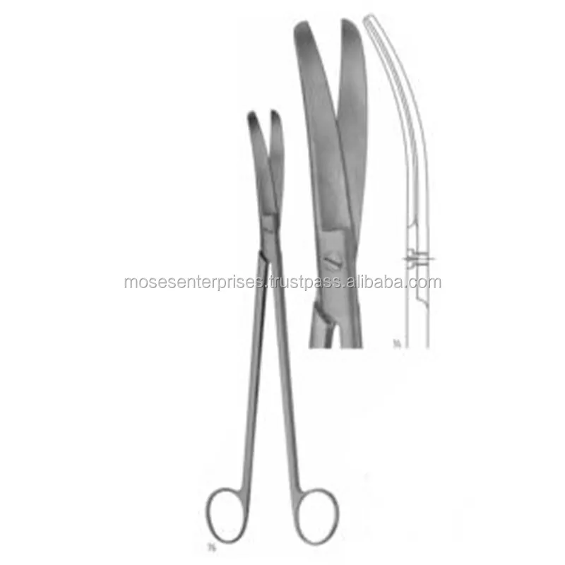 Medical Supplies Mueller Rectum Scissors strongly curved 325 mm (12 3/4") blunt/blunt angled handle