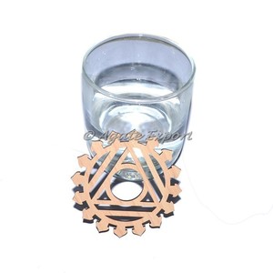 Sous-verre en agate orgone solaire style Feng Shui, pierre précieuse sculptée pour la maison et l'hôtellerie - Product Image 2