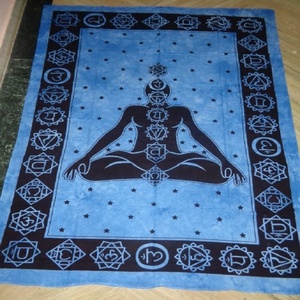 Bouddha 7 Chakra Coton Imprimé Double Taille Draps Décoratifs Tentures Murales Tapisserie Fournisseur En Gros De L'Inde - Product Image 2