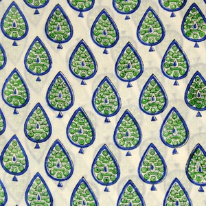 Textile de maison Jaipur bloc imprimé à la main coton tissu indien robe blanche faisant course Voile matériel tissu en gros - Product Image 2