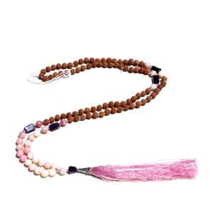 Mala de Yoga de Ópalo Rosa de Alta Calidad, 108 Cuentas Facetadas a Mano, Piedras Curativas de Cristal de 6mm, Certificadas por Terceros - Product Image 2