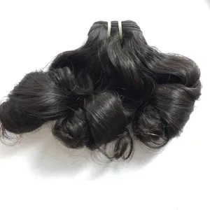 Factory Raw Vietnamese Hair Super Double Drawn Bouncy Curls 100% Human Hair Free Samples Hair Bundles