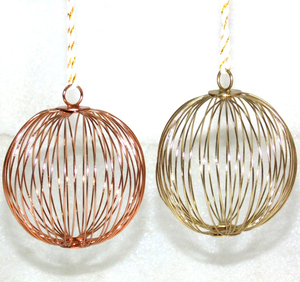 Adorno decorativo colgante de Navidad, alambre de Metal, forma redonda, oferta - Product Image 1