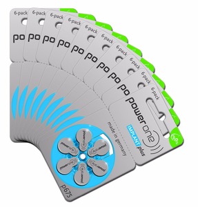 Pilas para Audífonos Power One 675 Varta Fabricadas en Alemania, de Zinc-Aire, Libres de Mercurio, 1.4V 760mWh 570mAh, Color Azul Hoja - Product Image 6