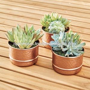 High Quality Hammered Copper Plated Stainless Steel Country Style Planter Unique <b>Vintage</b> Luxury Home Bar Wedding Garden Durable - Product Image 3