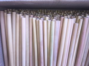 Pailles en bambou naturel Accessoires de bar jetables réutilisables Fêtes Restaurants imprimés - Product Image 6