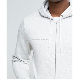 Sudadera con Capucha para Hombre, 100% Algodón, Estilo Hip Hop, Forro Polar, Resistente al Viento, Transpirable, Color Blanco Brillante, Tejido Sólido, Modelo KFH45 - Product Image 5