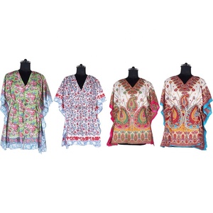 Good Quality Short <b>Kaftan</b> Manufacturer of Women's Wear Designer Indian Silk Kimono Long and Short <b>Kaftan</b> - Product Image 2