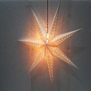 Sept lampes étoiles en papier pointeur de l'inde sept pointeurs décorations de noël paillettes imprimées lanternes étoiles en papier en gros - Product Image 1