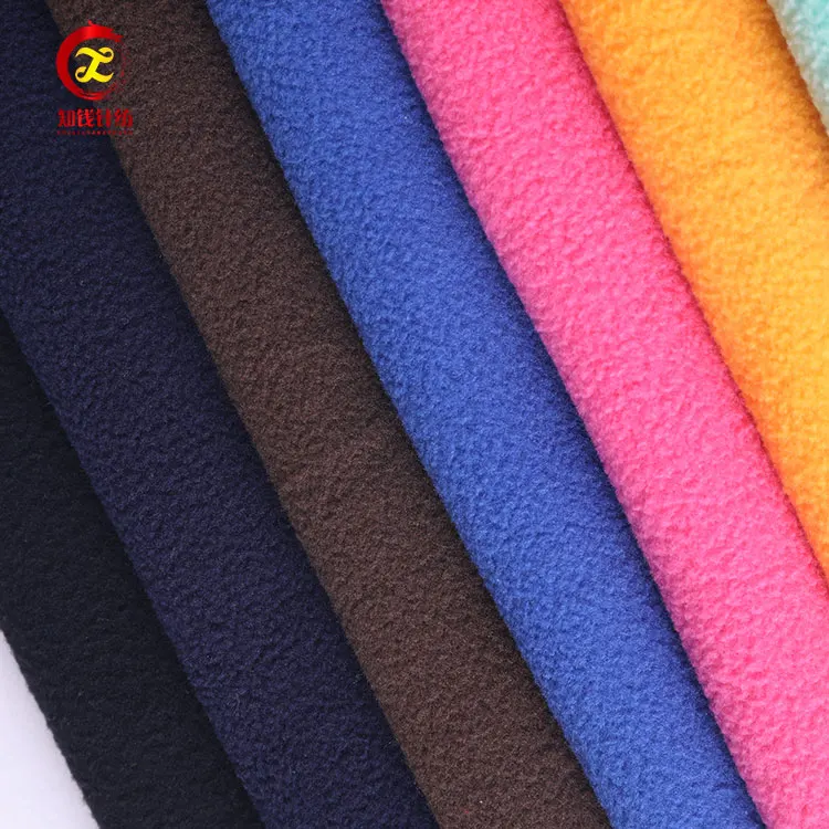 Китайское производство, оптовая продажа, 100% полиэфирная трикотажная ткань темного цвета, Экологически чистая мягкая дышащая флисовая ткань