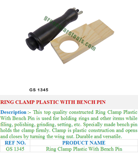 Ring Clamp Plastic With <b>Bench</b> Pin GS 1345 Jewelry <b>Tools</b> for Jewelers - Product Image 2