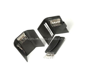 Porte-clés en cuir noir avec porte-cartes, porte-cartes, style indien, 2022 - Product Image 1