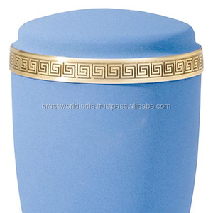 โกศบรรจุอัฐิแบบอเมริกัน สีน้ำเงินเรียบง่าย ทำจากทองเหลือง โดย Brassworld India Funera - Product Image 2