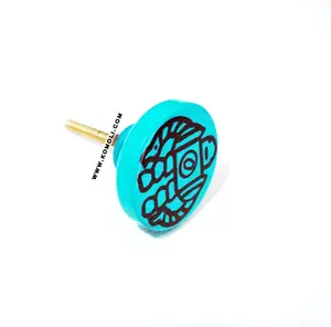 Wholesale custom design blue abstract Acrylic Resin plastic drawer furniture door handle knobs