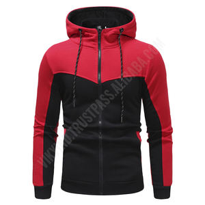 Sudadera con capucha para hombre, con cremallera, ropa para parte superior masculina, informal, de retales, ajustada, cálida, para exteriores, Otoño e Invierno - Product Image 5